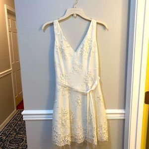white lace A line dress